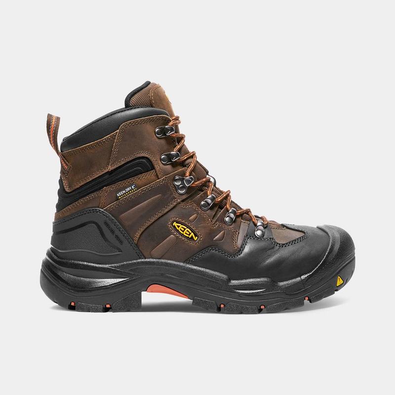 Keen Coburg 6" Waterproof Steel Toe - Erkek Iş Botu - Kahverengi/Siyah - Turkey (946180SXQ)